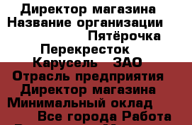 Директор магазина › Название организации ­ X5 Retail Group «Пятёрочка», «Перекресток», «Карусель», ЗАО › Отрасль предприятия ­ Директор магазина › Минимальный оклад ­ 45 000 - Все города Работа » Вакансии   . Мордовия респ.